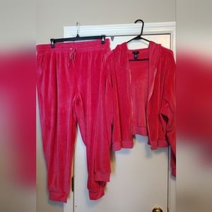 2-pc jacket/pants pink 2x 4x